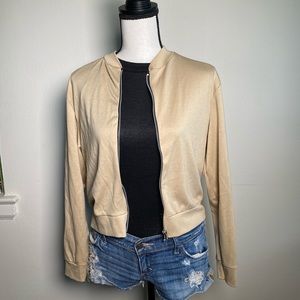 Cute Boohoo Bomber Light-weight Sweater Jacket